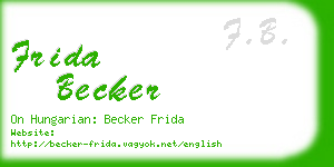 frida becker business card